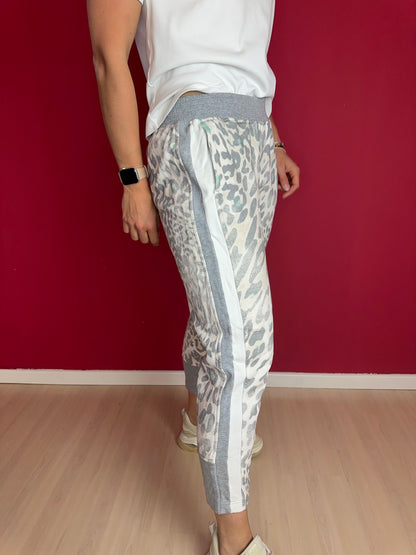 Broek Marc Cain jogging print lichtgrijs - Maat 4