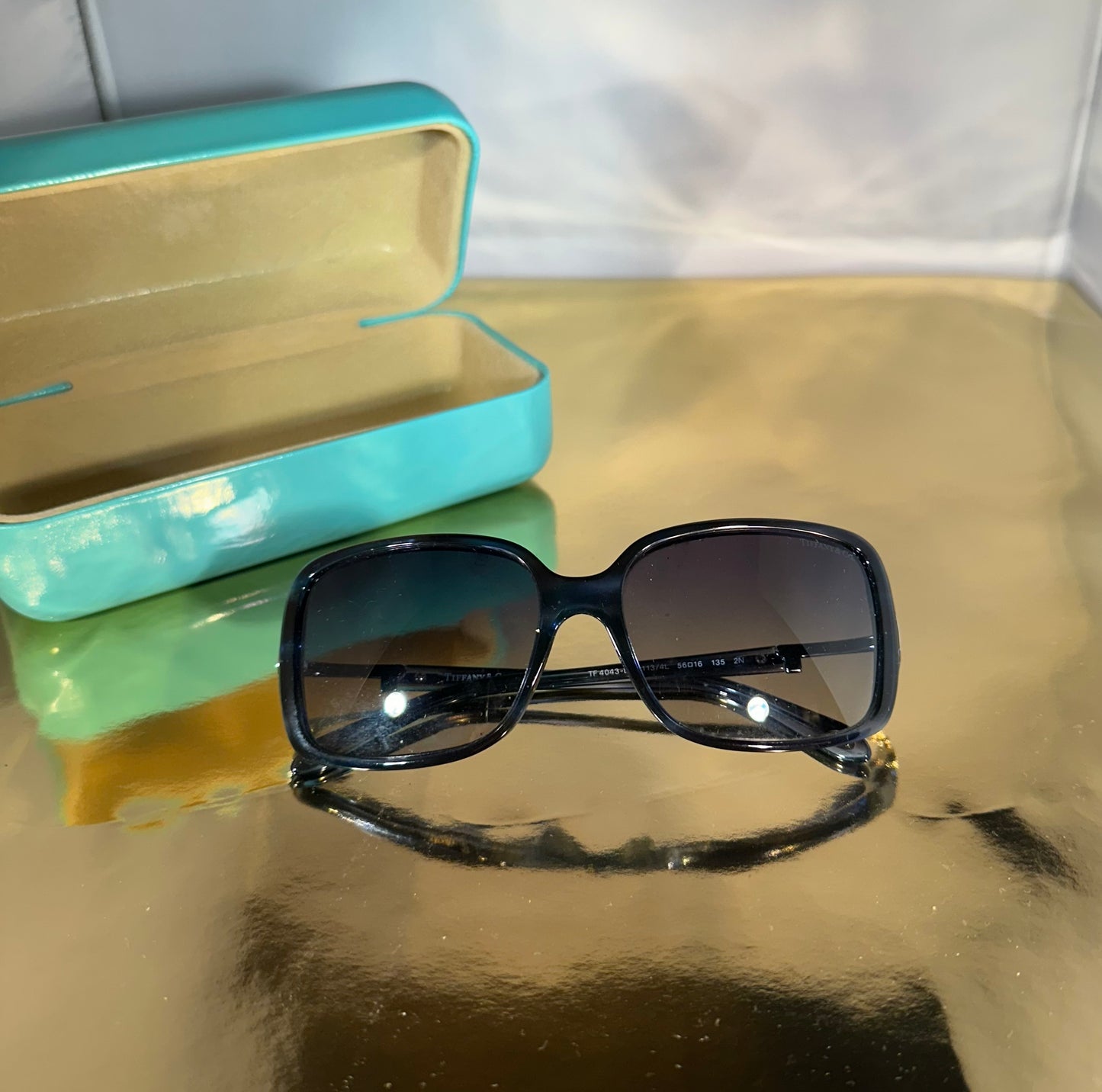 Tiffany&amp;Co. Lunettes de soleil noir/argent