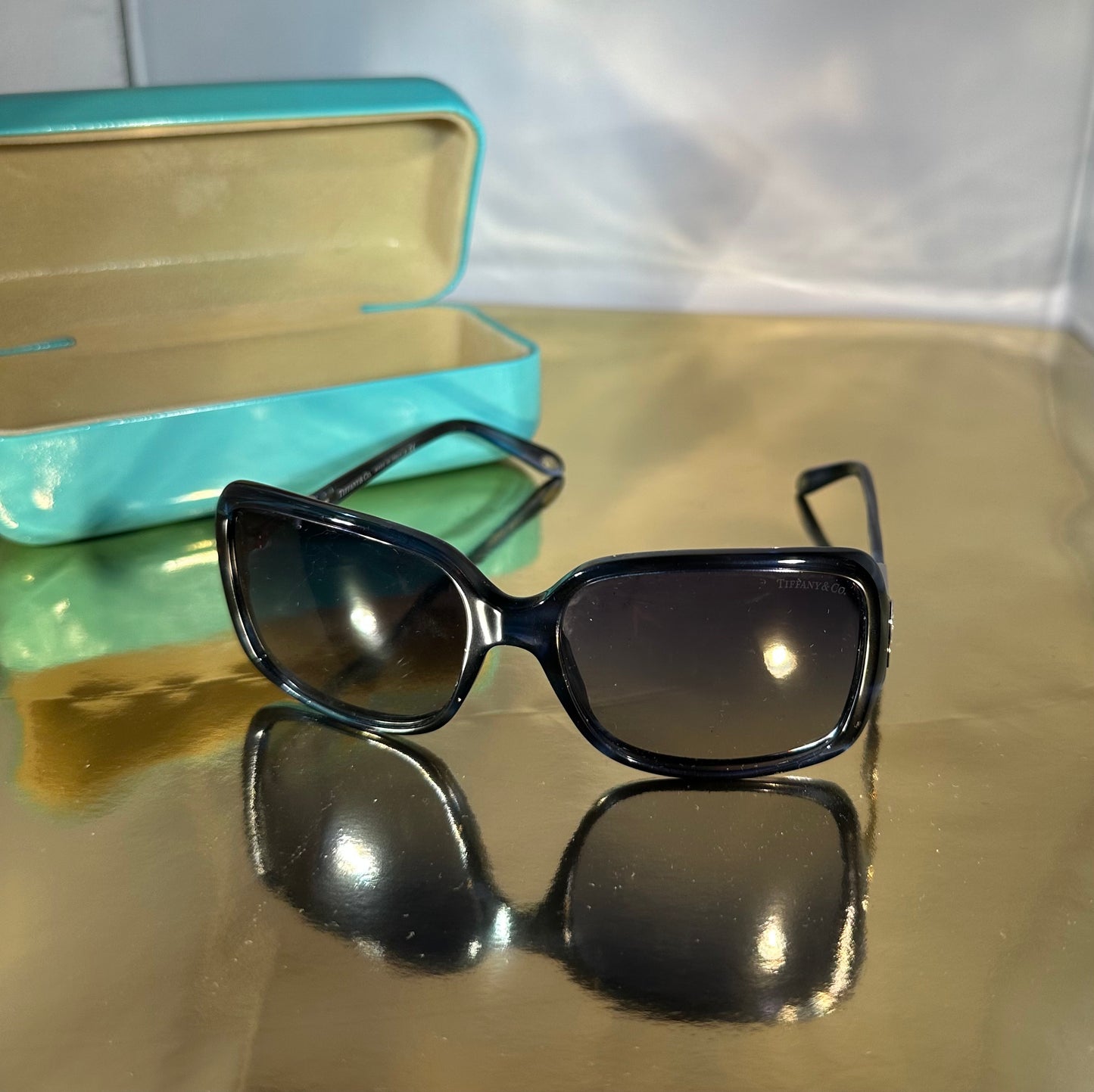 Tiffany&amp;Co. Lunettes de soleil noir/argent