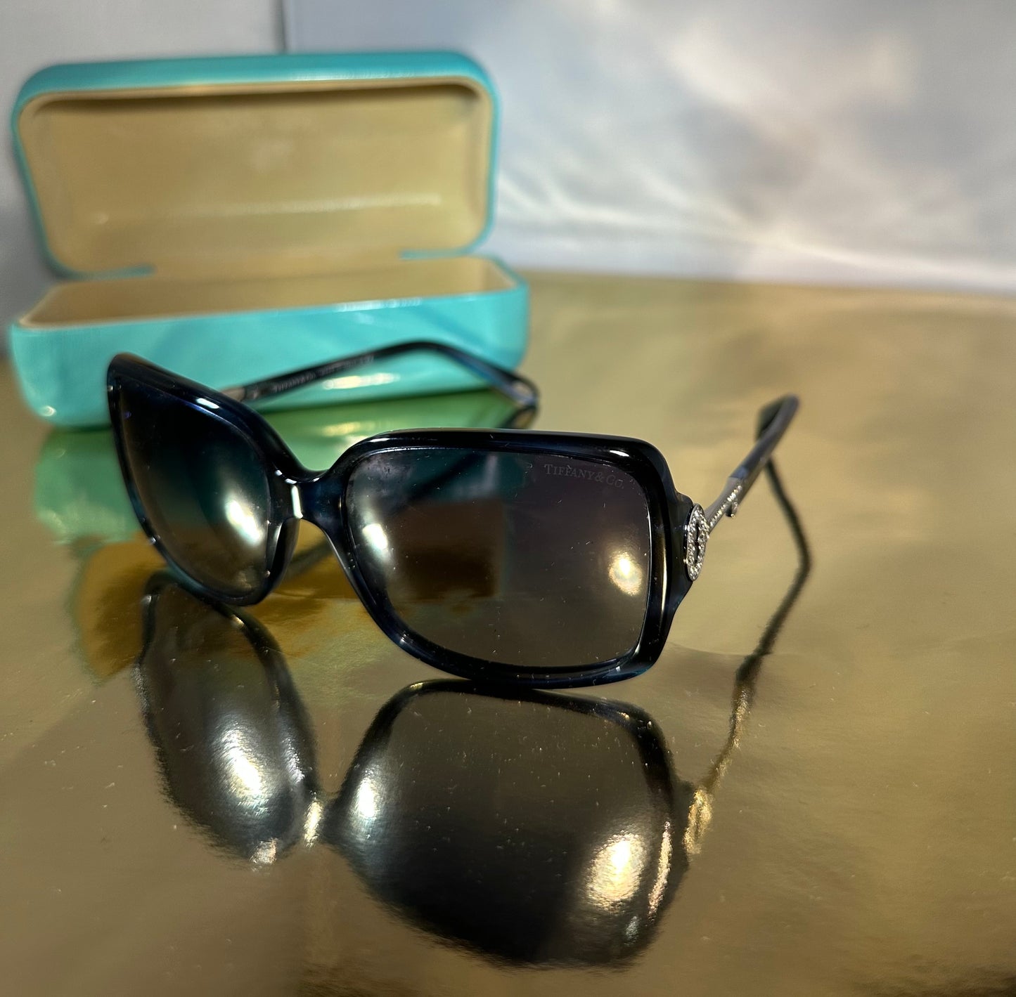 Tiffany&amp;Co. Lunettes de soleil noir/argent