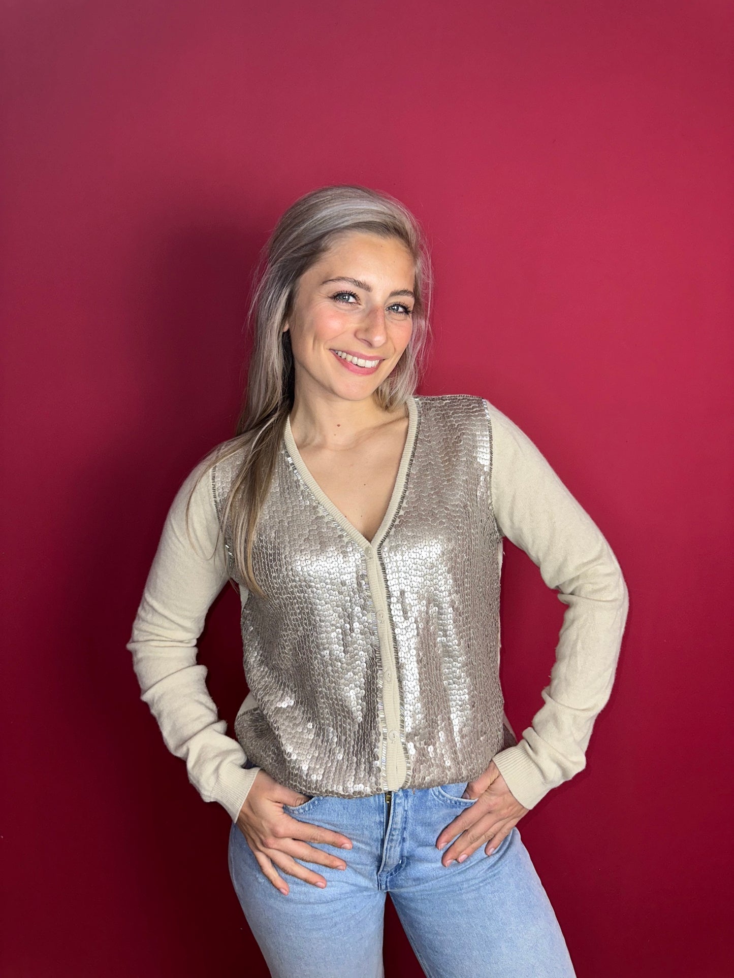 Vest/Trui Twinset beige - Maat XL