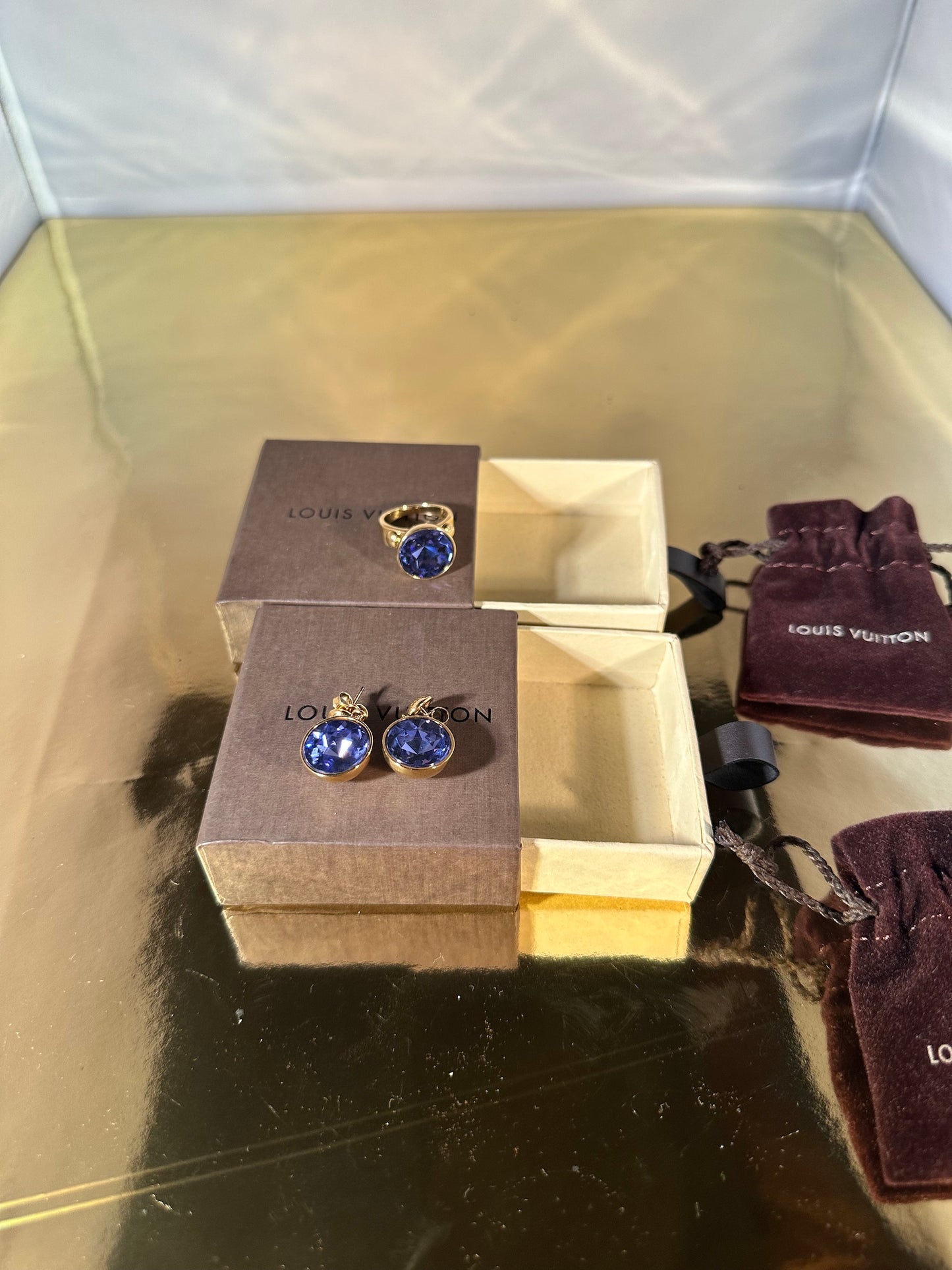 Oorbellen Louis Vuitton Swarovski paars