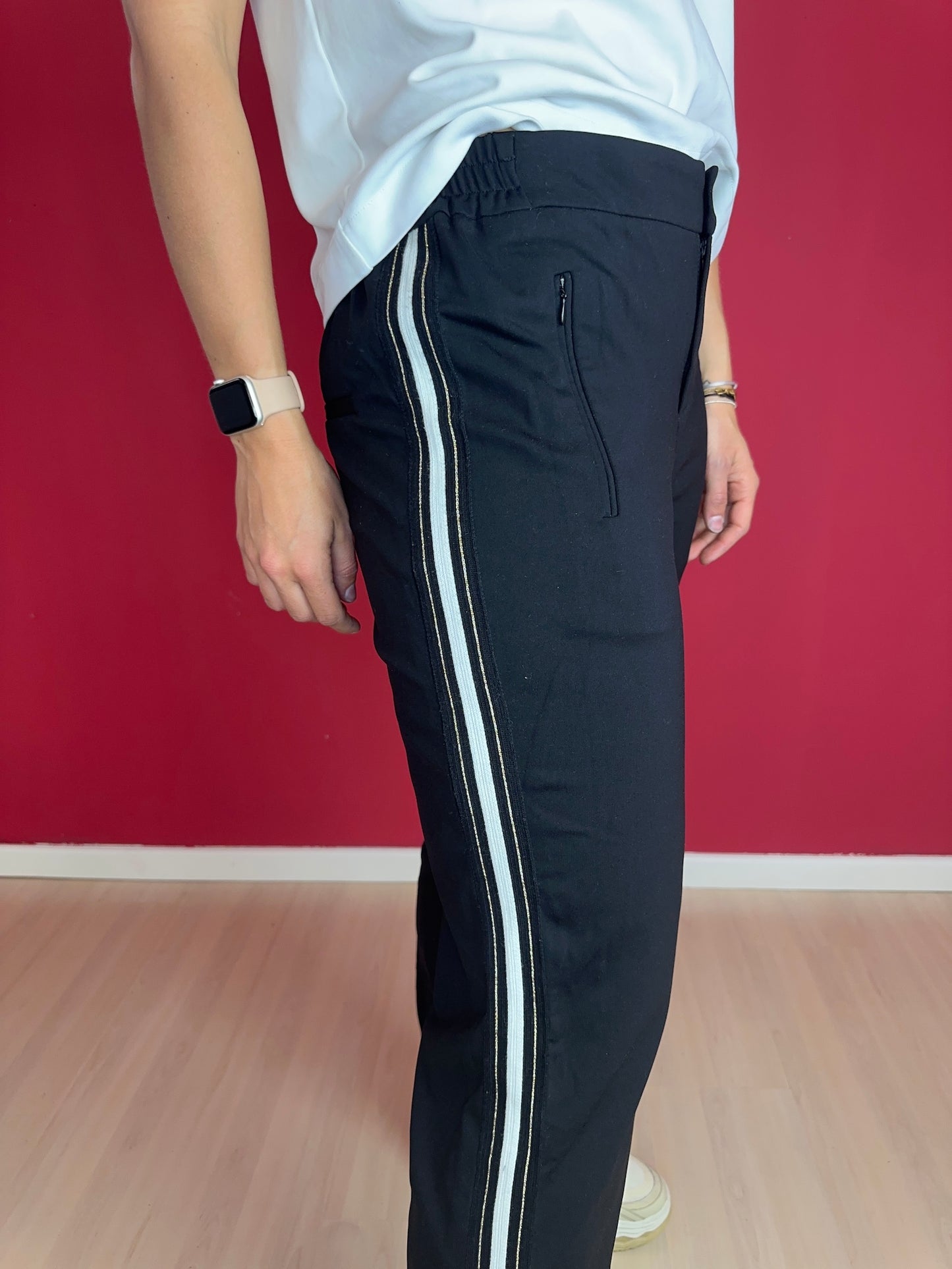 Broek SET zwart bies - Maat 38