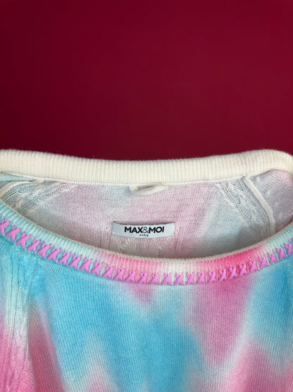 Trui Max&Moi tiedye roze/aqua - Maat L