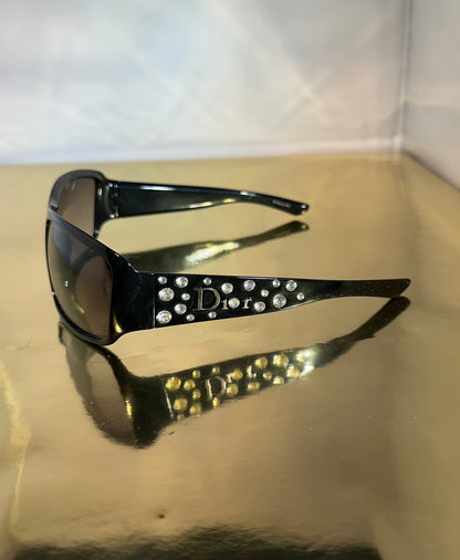 Zonnebril Dior– zwart montuur met strass