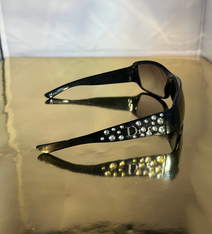 Zonnebril Dior– zwart montuur met strass