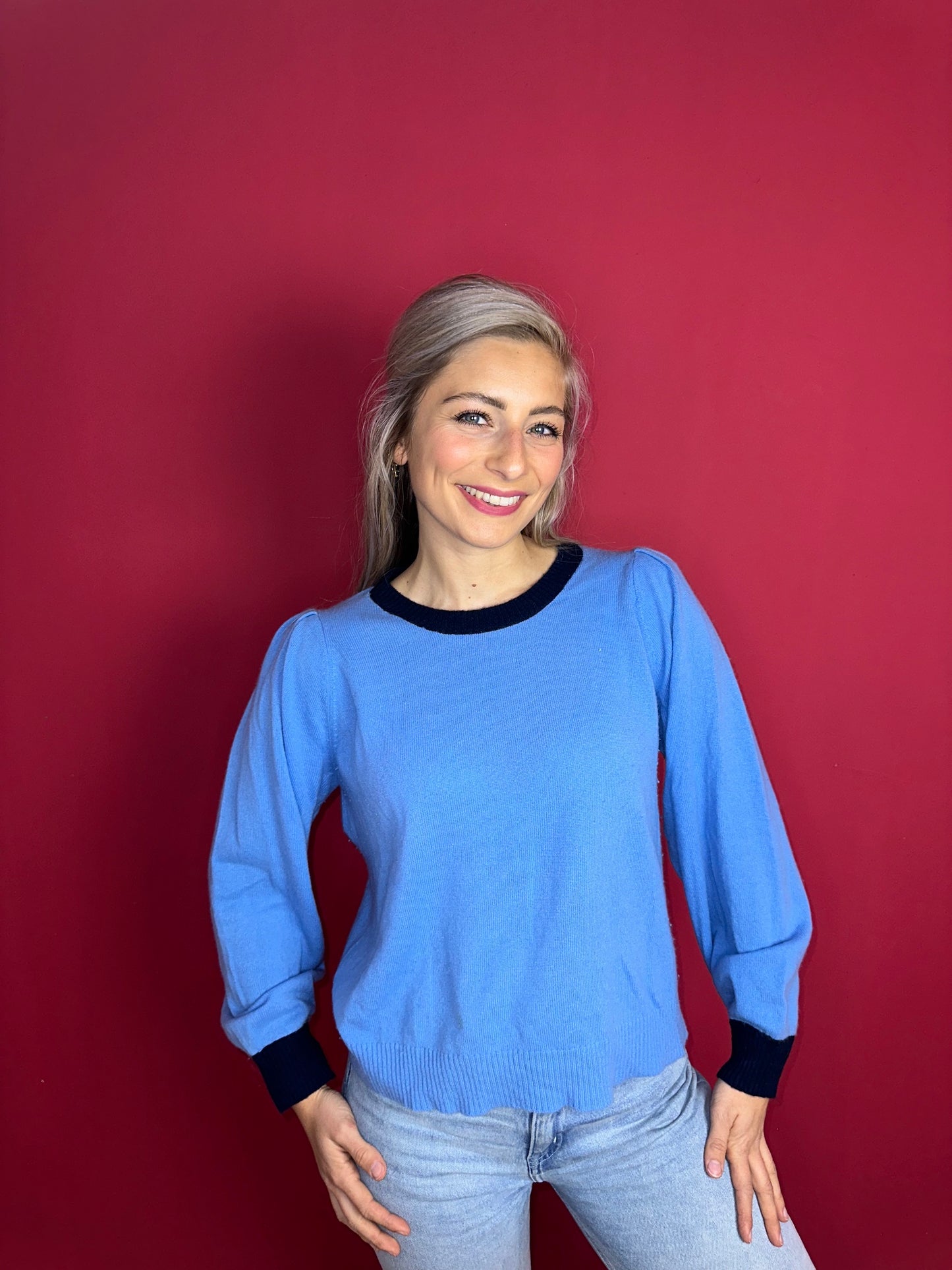Trui Absolut Cashmere blauw - Maat XL