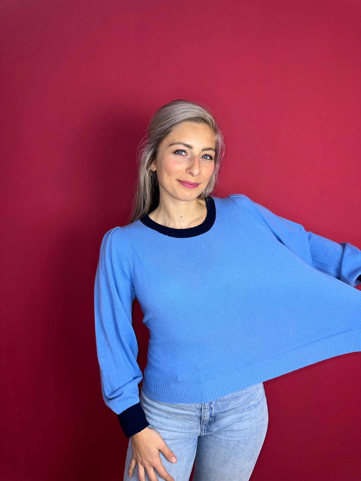 Trui Absolut Cashmere blauw - Maat XL