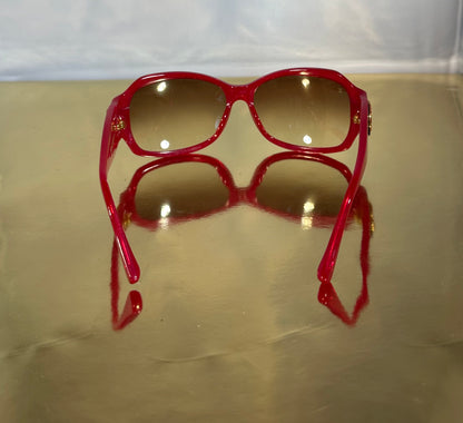 Louis Vuitton zonnebril – rood montuur met Monogram strass details