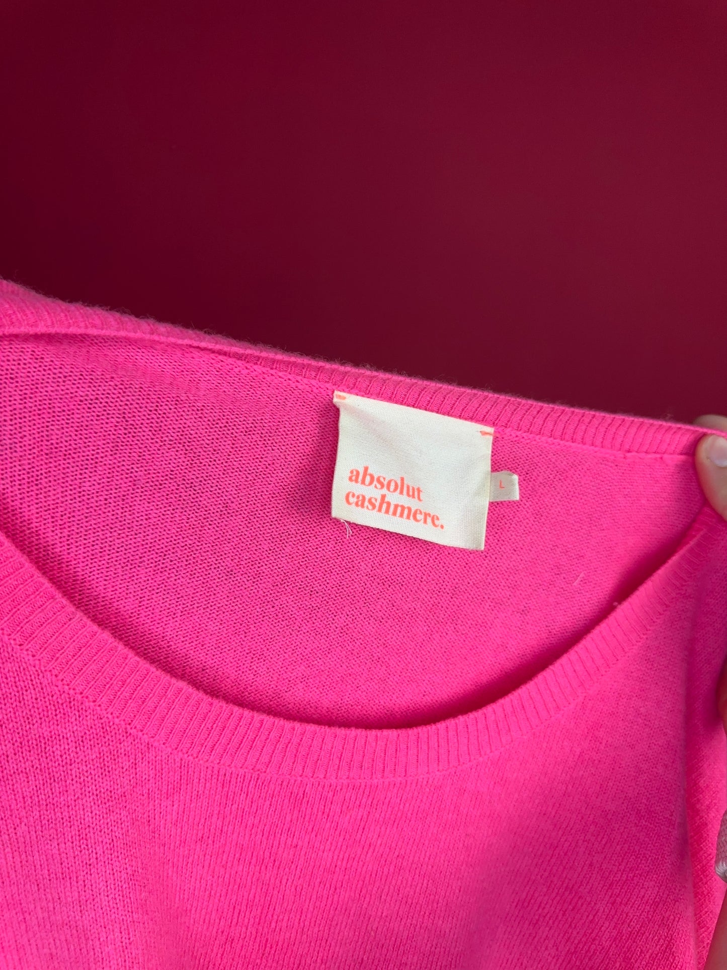 Trui Absolut Cashmere roze - Maat L
