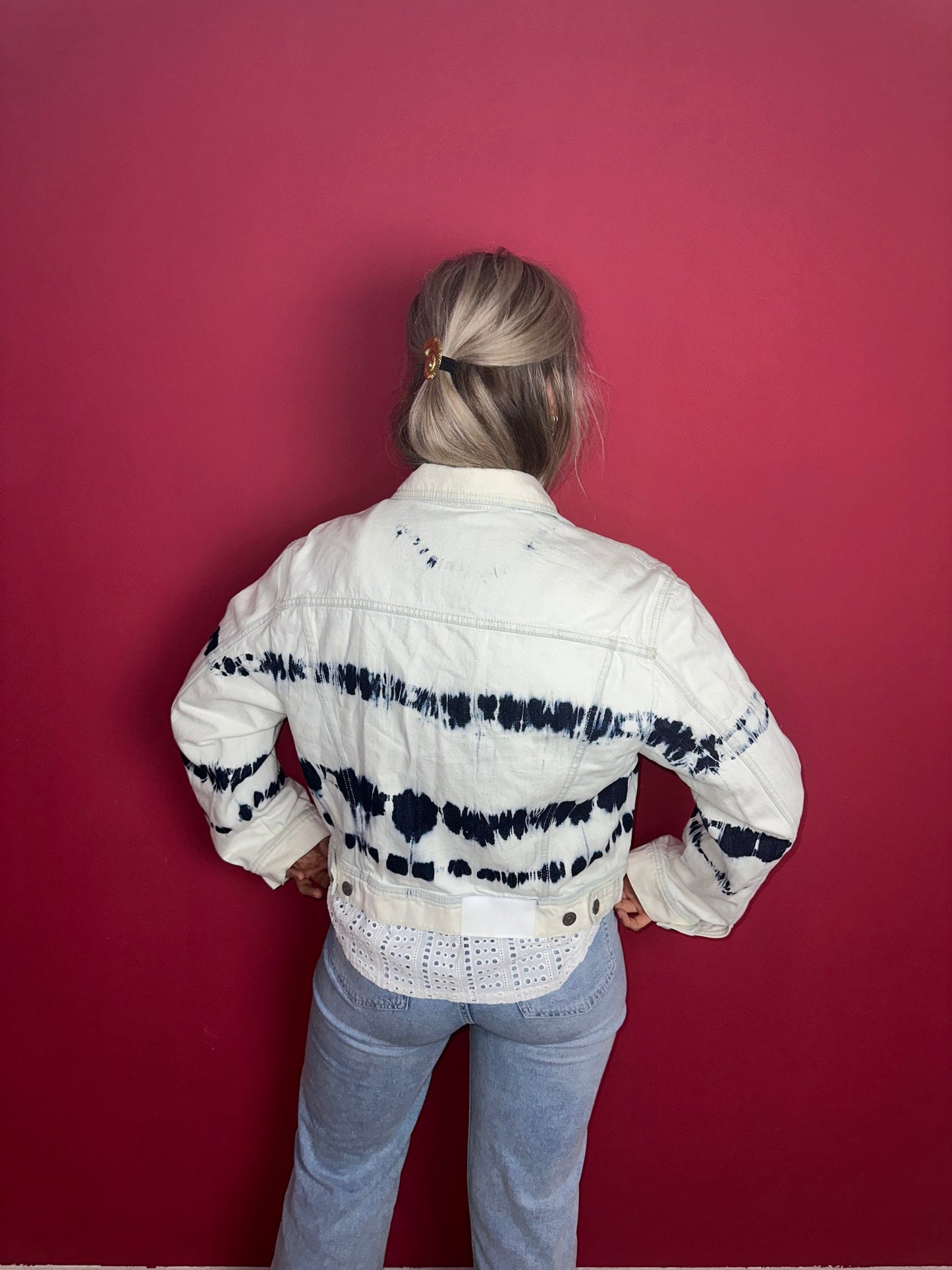 Jasje jeans P.A.R.O.S.H blauw/wit - Maat XL