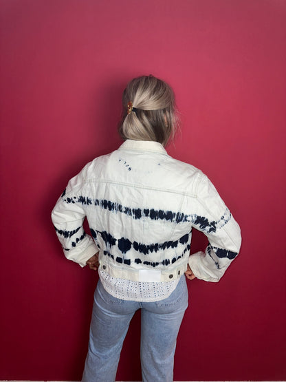 Jasje jeans P.A.R.O.S.H blauw/wit - Maat XL