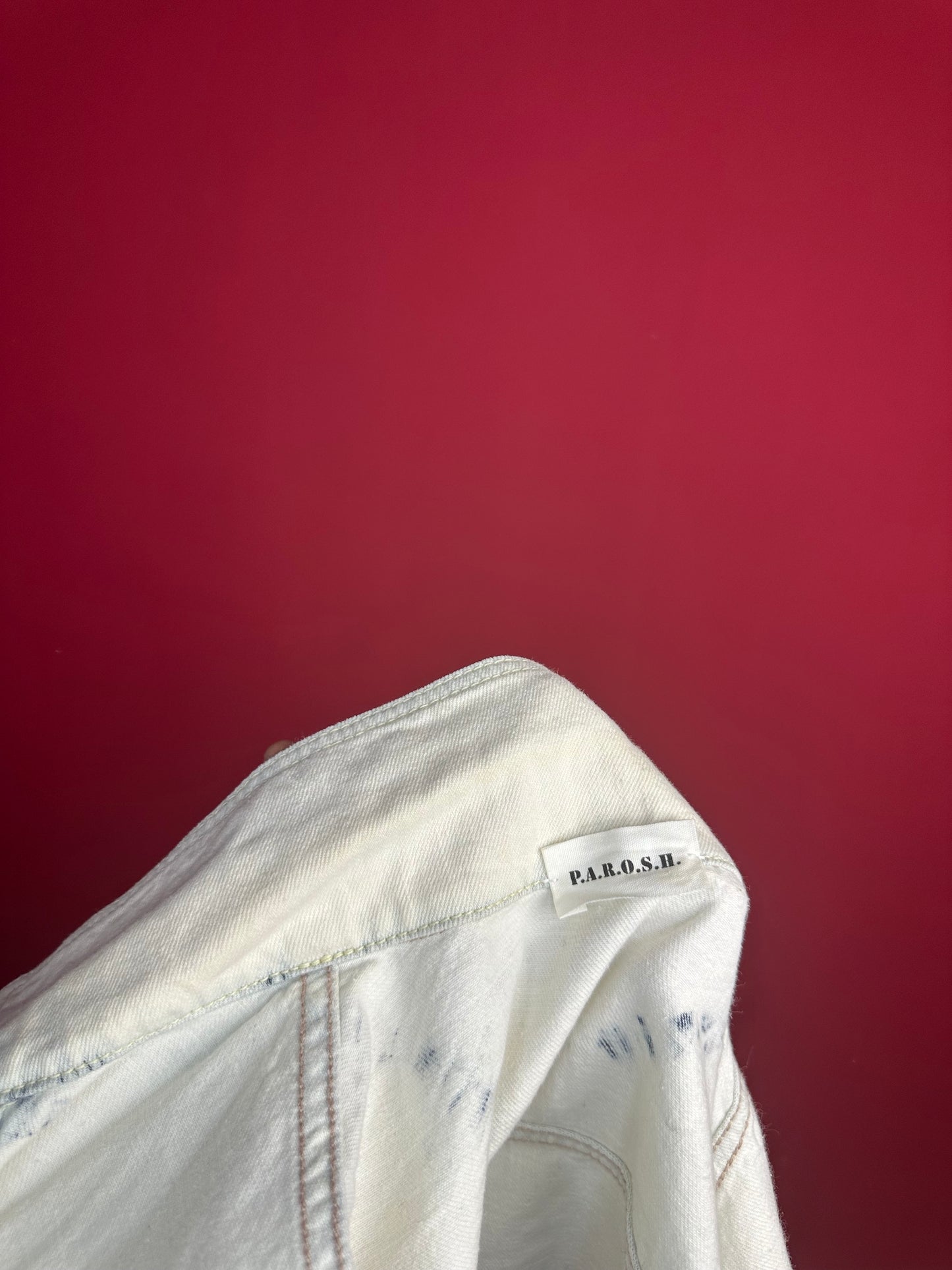 Jasje jeans P.A.R.O.S.H blauw/wit - Maat XL