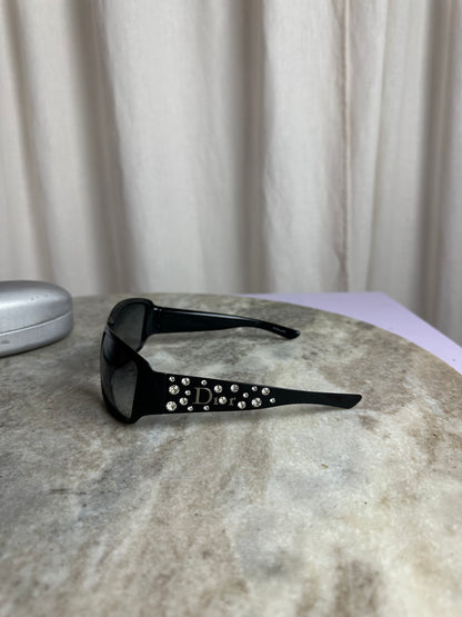 Zonnebril Dior– zwart montuur met strass