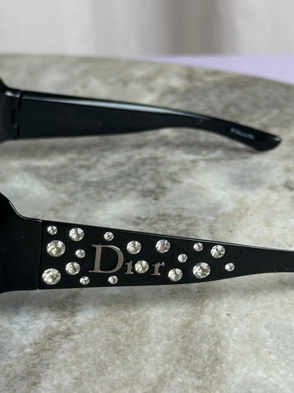Zonnebril Dior– zwart montuur met strass