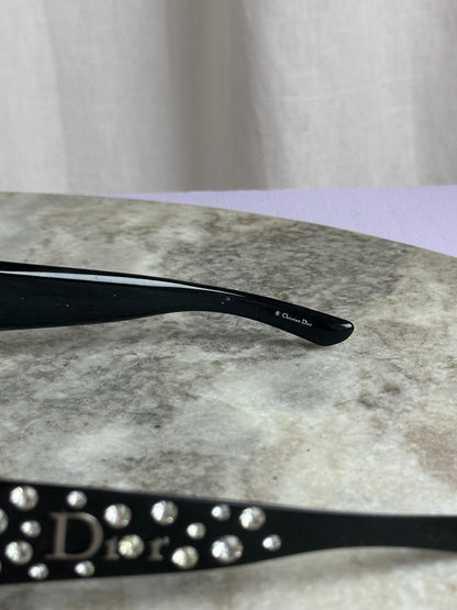 Zonnebril Dior– zwart montuur met strass