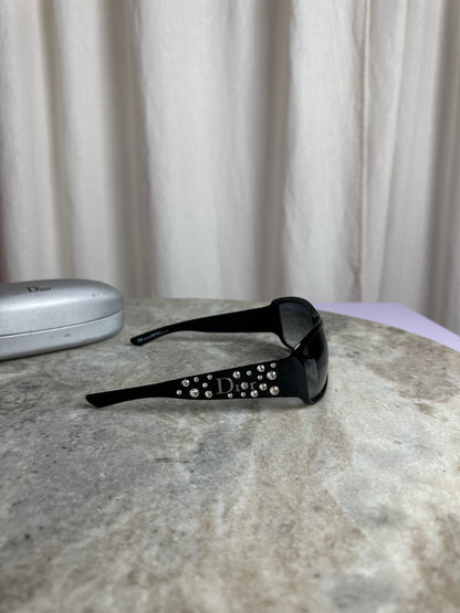 Zonnebril Dior– zwart montuur met strass