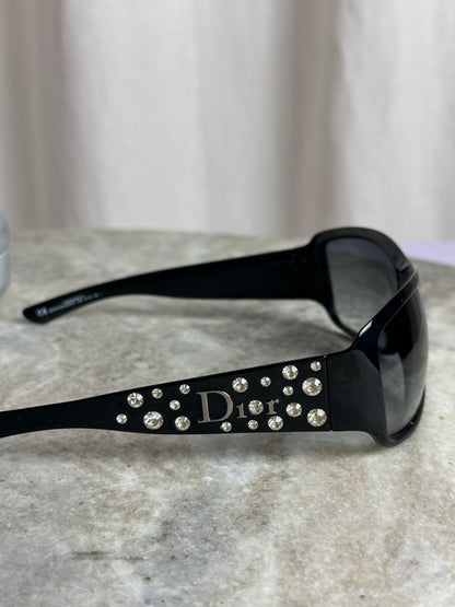 Zonnebril Dior– zwart montuur met strass