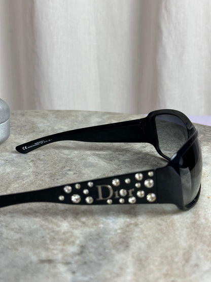 Zonnebril Dior– zwart montuur met strass