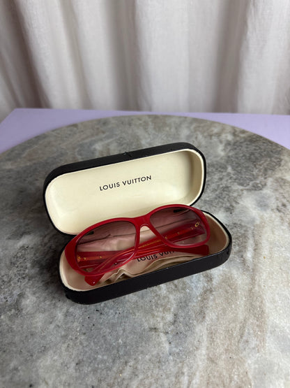Zonnebril Louis Vuitton Fleur de Monogram rood