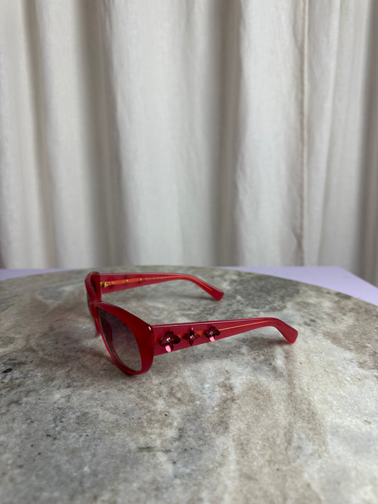 Zonnebril Louis Vuitton Fleur de Monogram rood