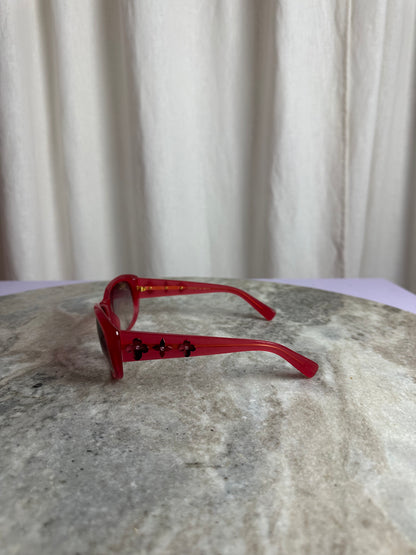 Zonnebril Louis Vuitton Fleur de Monogram rood