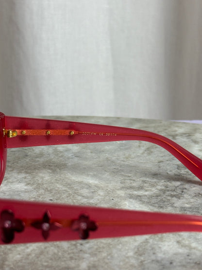 Zonnebril Louis Vuitton Fleur de Monogram rood