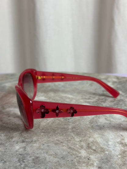 Zonnebril Louis Vuitton Fleur de Monogram rood
