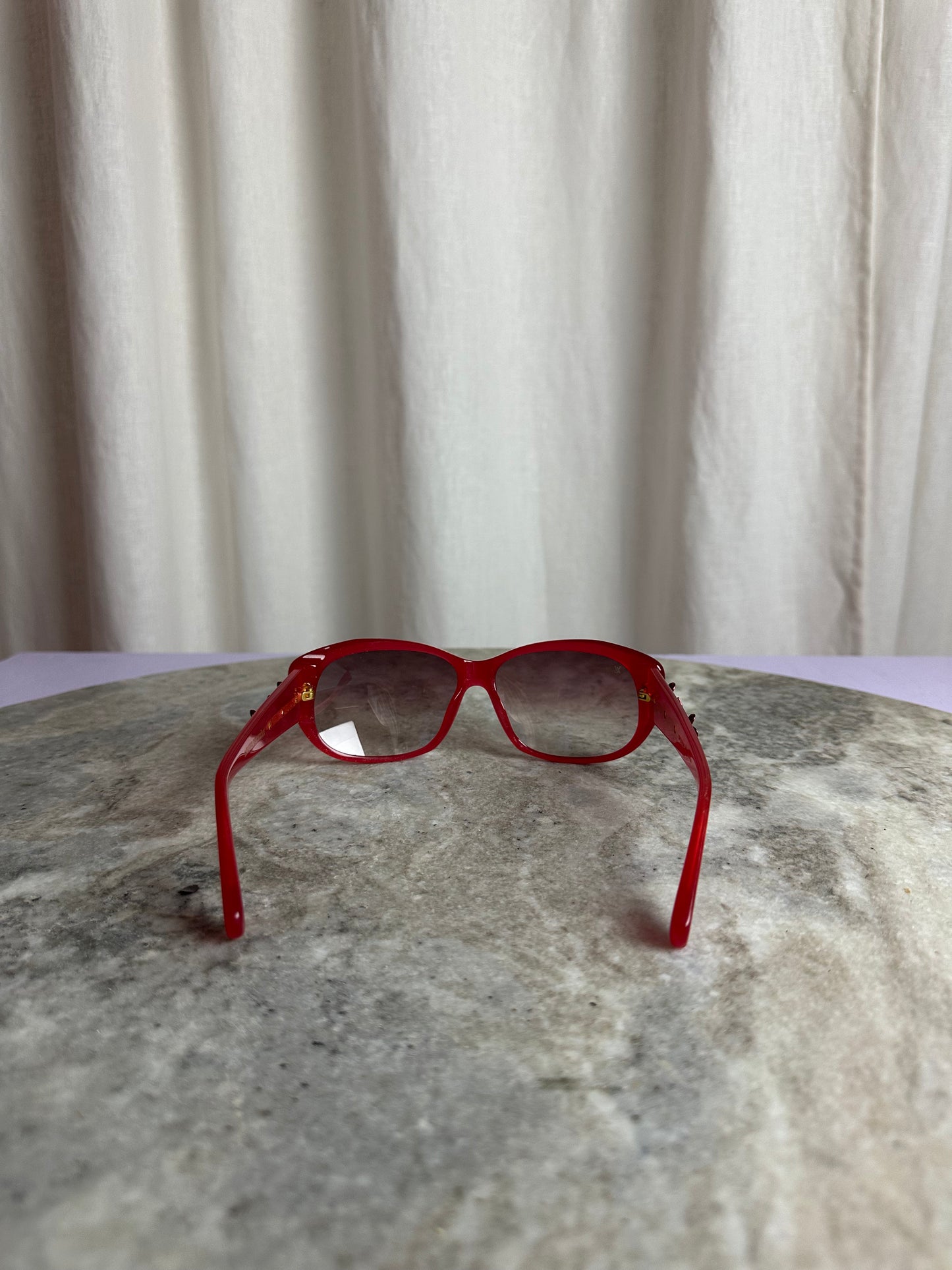 Zonnebril Louis Vuitton Fleur de Monogram rood