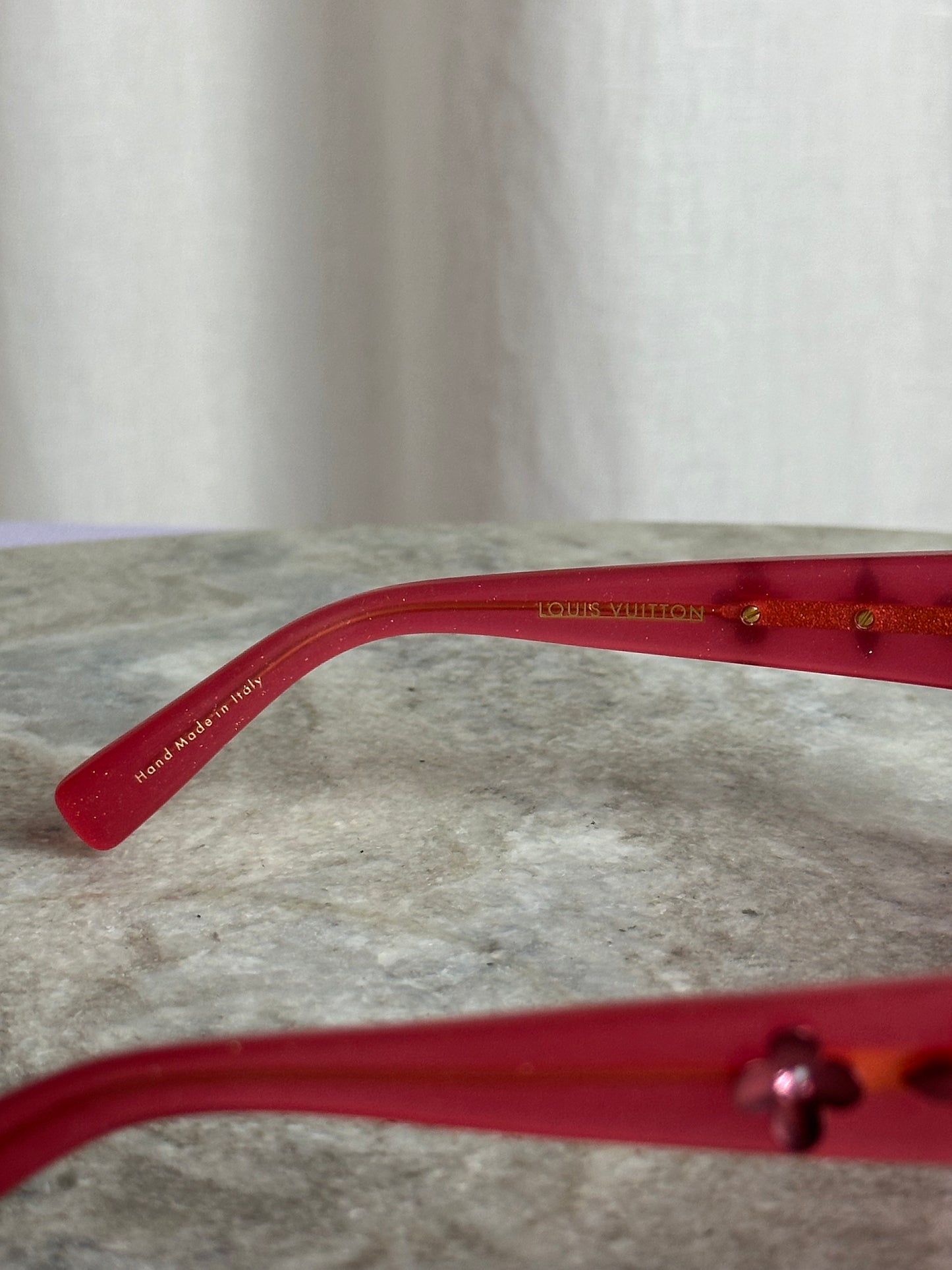 Zonnebril Louis Vuitton Fleur de Monogram rood