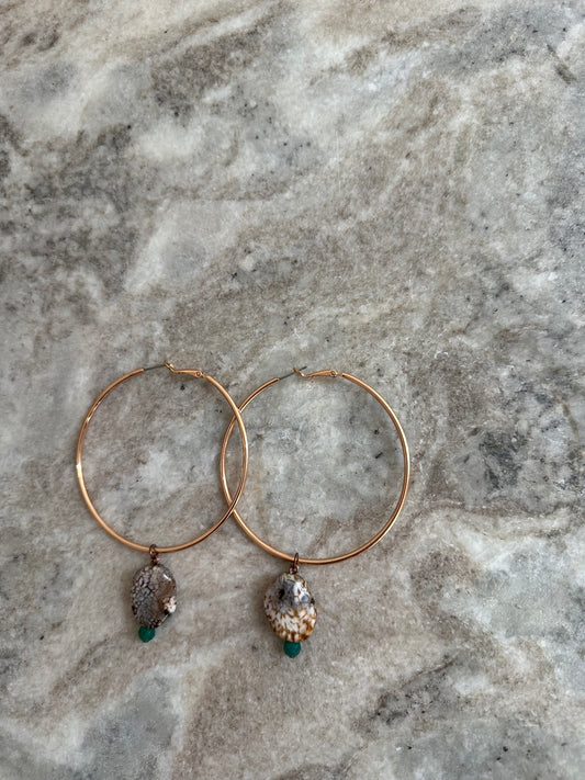 Oorbellen ringen rosé