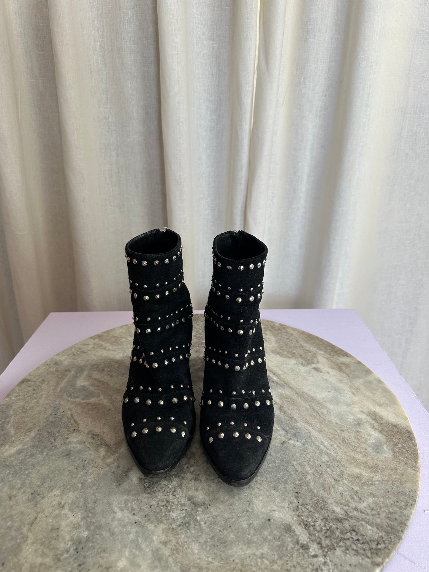 Laarzen Vero Cuoio suede zwart studs - Maat 39