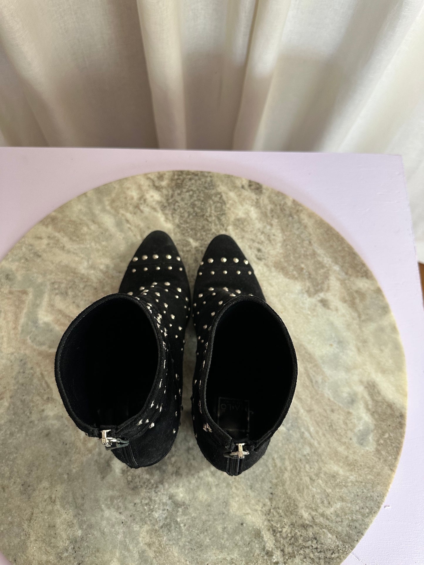 Laarzen Vero Cuoio suede zwart studs - Maat 39