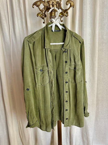 Blouse SET legergroen - Maat 40