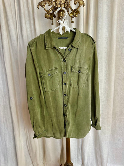 Blouse SET legergroen - Maat 40