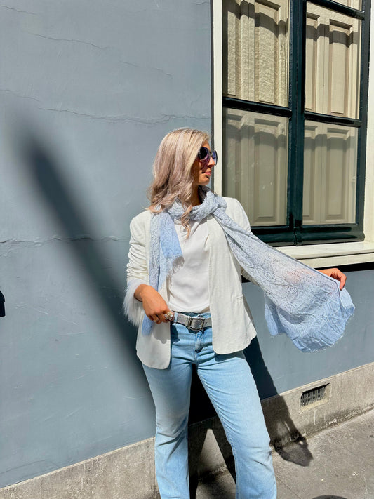 Blazer Twinset linnen wit - Maat XL