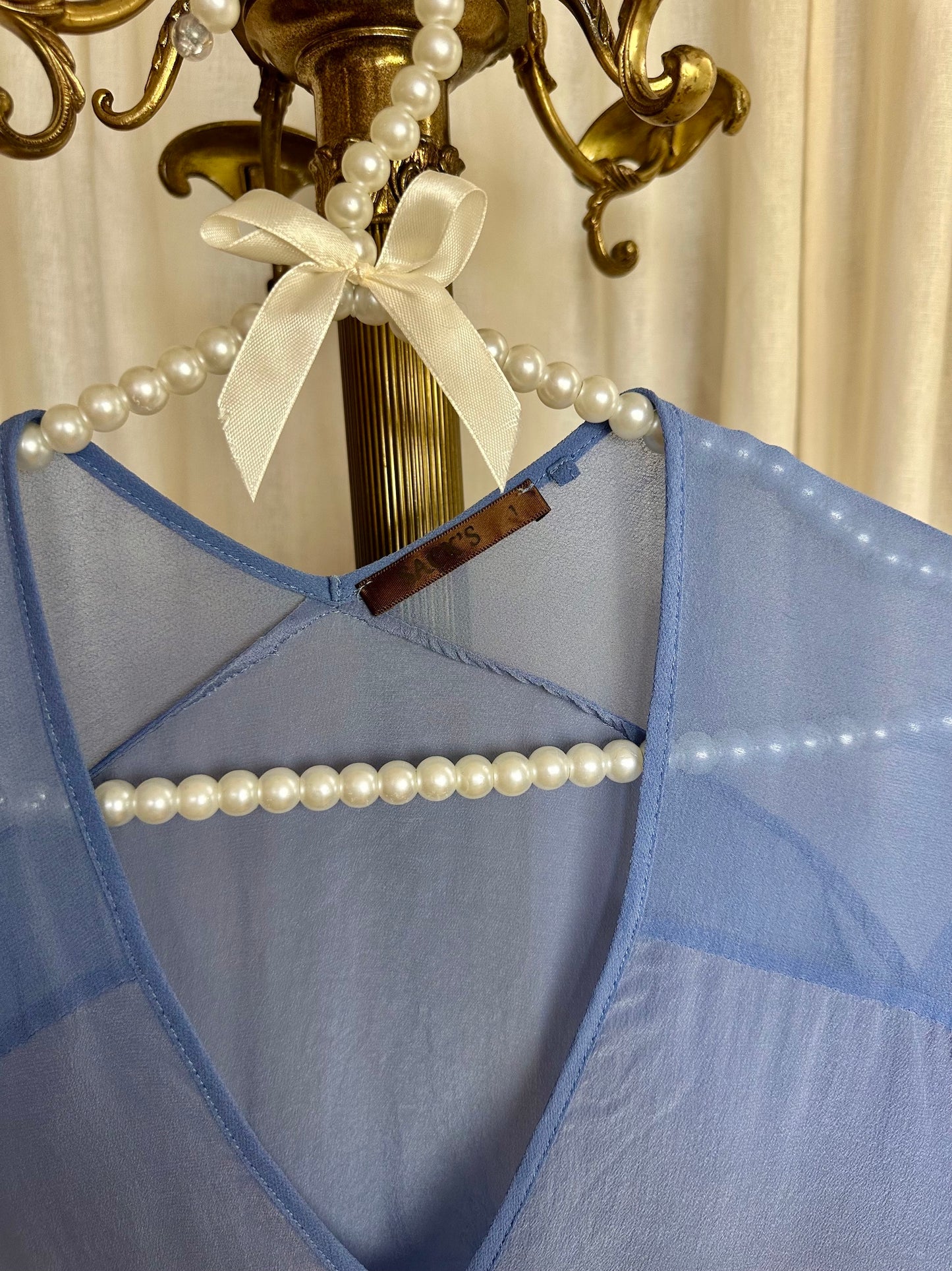 Blouse Sack's jeansblauw - Maat 1