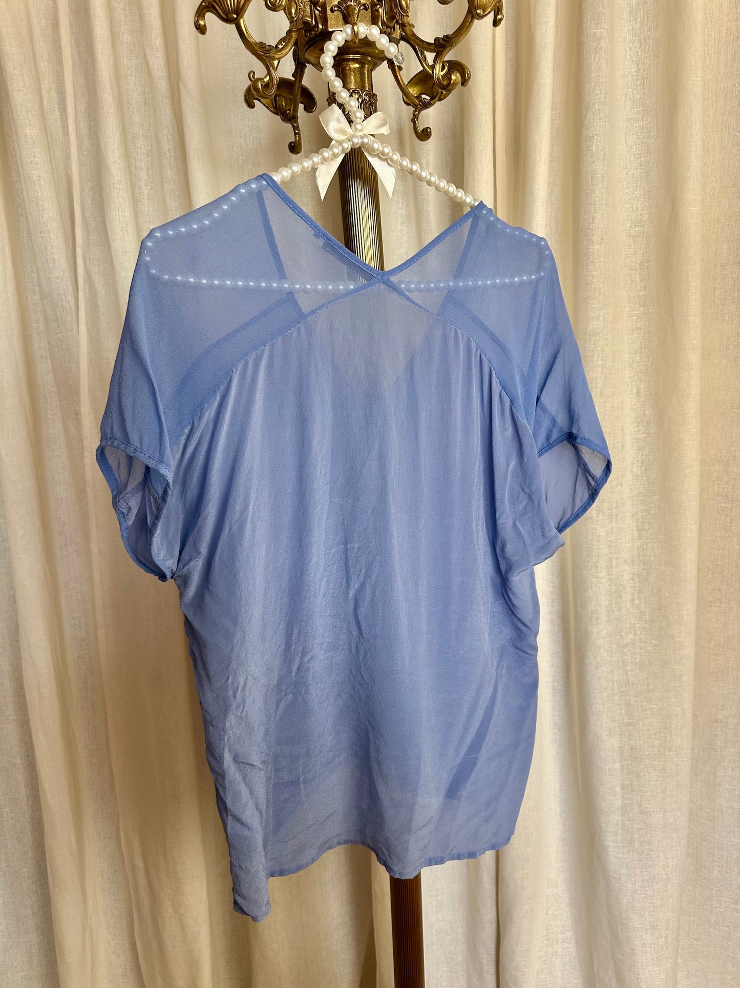 Blouse Sack's jeansblauw - Maat 1