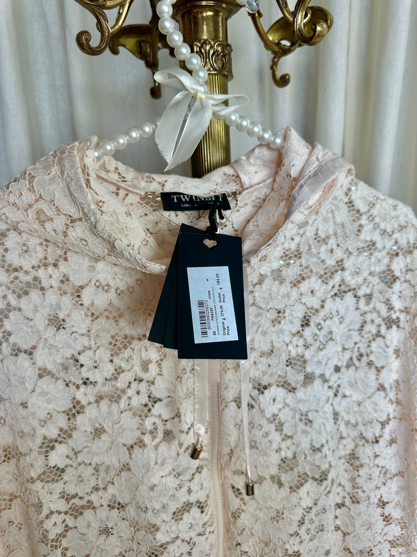 Jas Twinset kant lichtroze - Maat 44