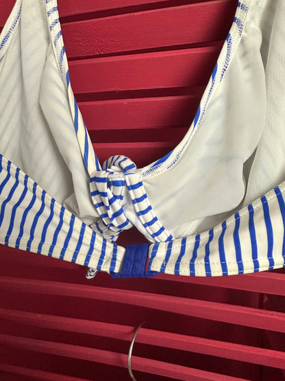 Bikini Freya streep blauw/wit - Maat 80G