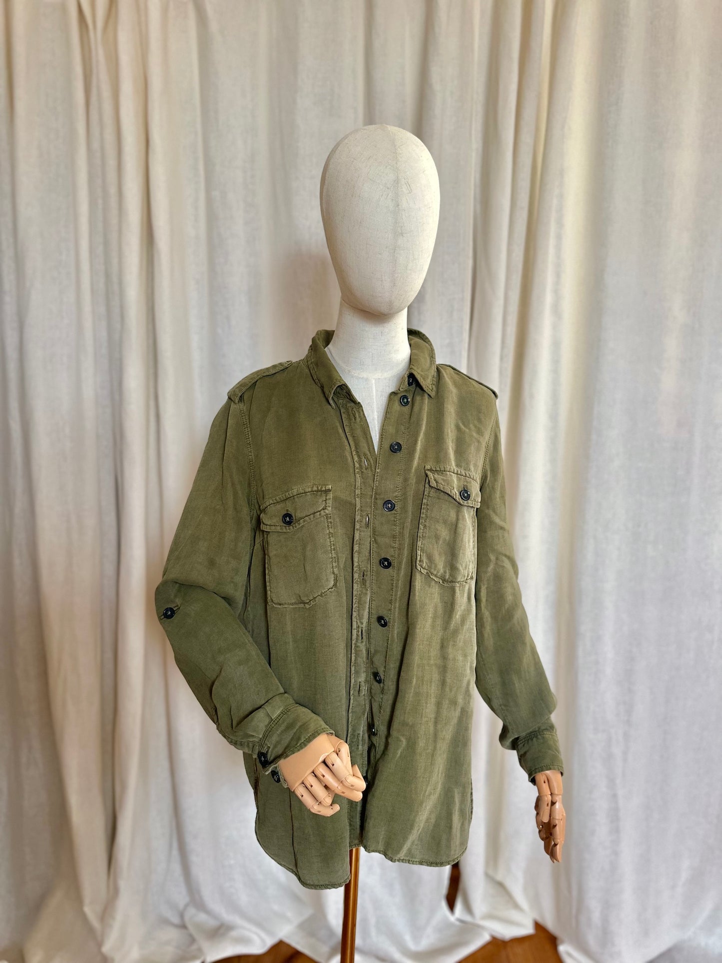 Blouse SET legergroen - Maat 40