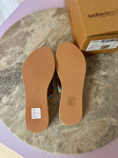 Slippers Laidbacklondon bruin,multi-color maat 37