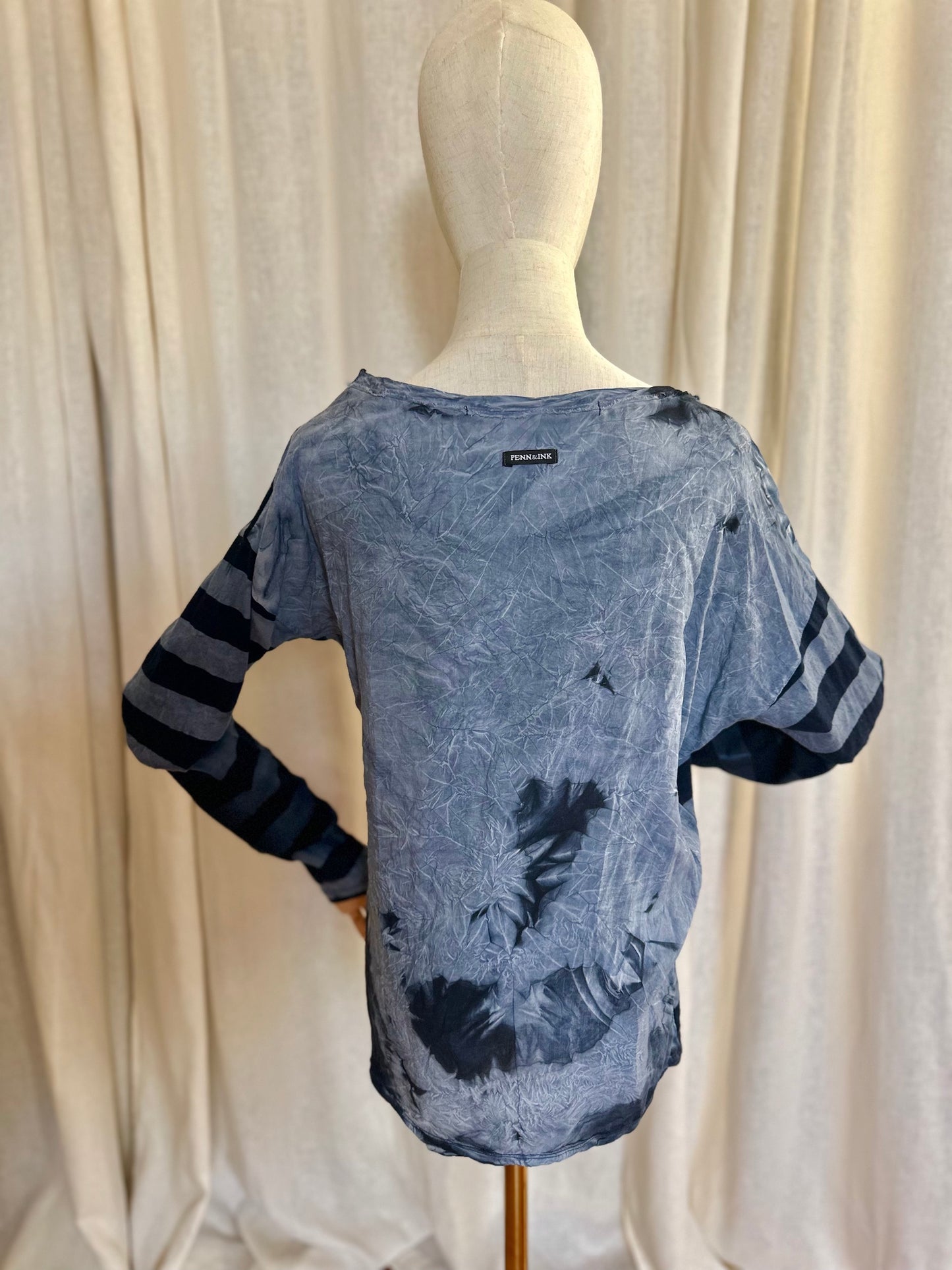 Top Penn&Ink blauw - Maat S