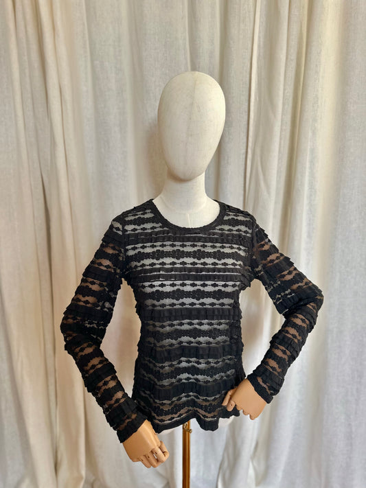 Top SET kant zwart - Maat 36