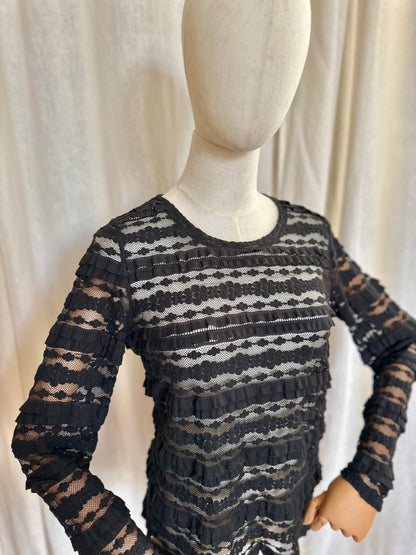 Top SET kant zwart - Maat 36