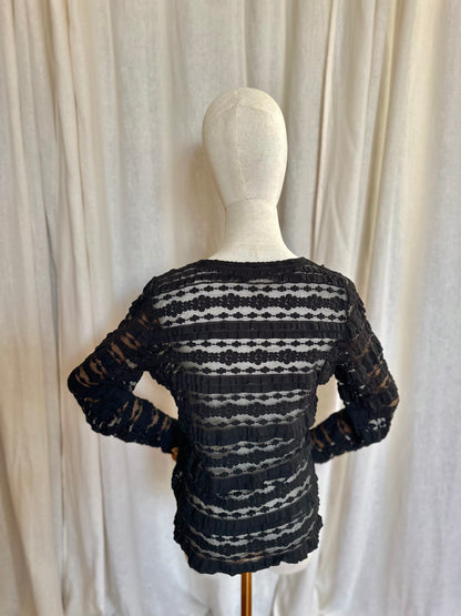 Top SET kant zwart - Maat 36