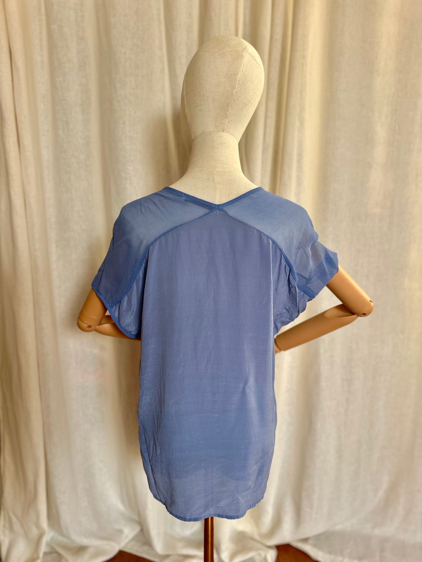 Blouse Sack's jeansblauw - Maat 1