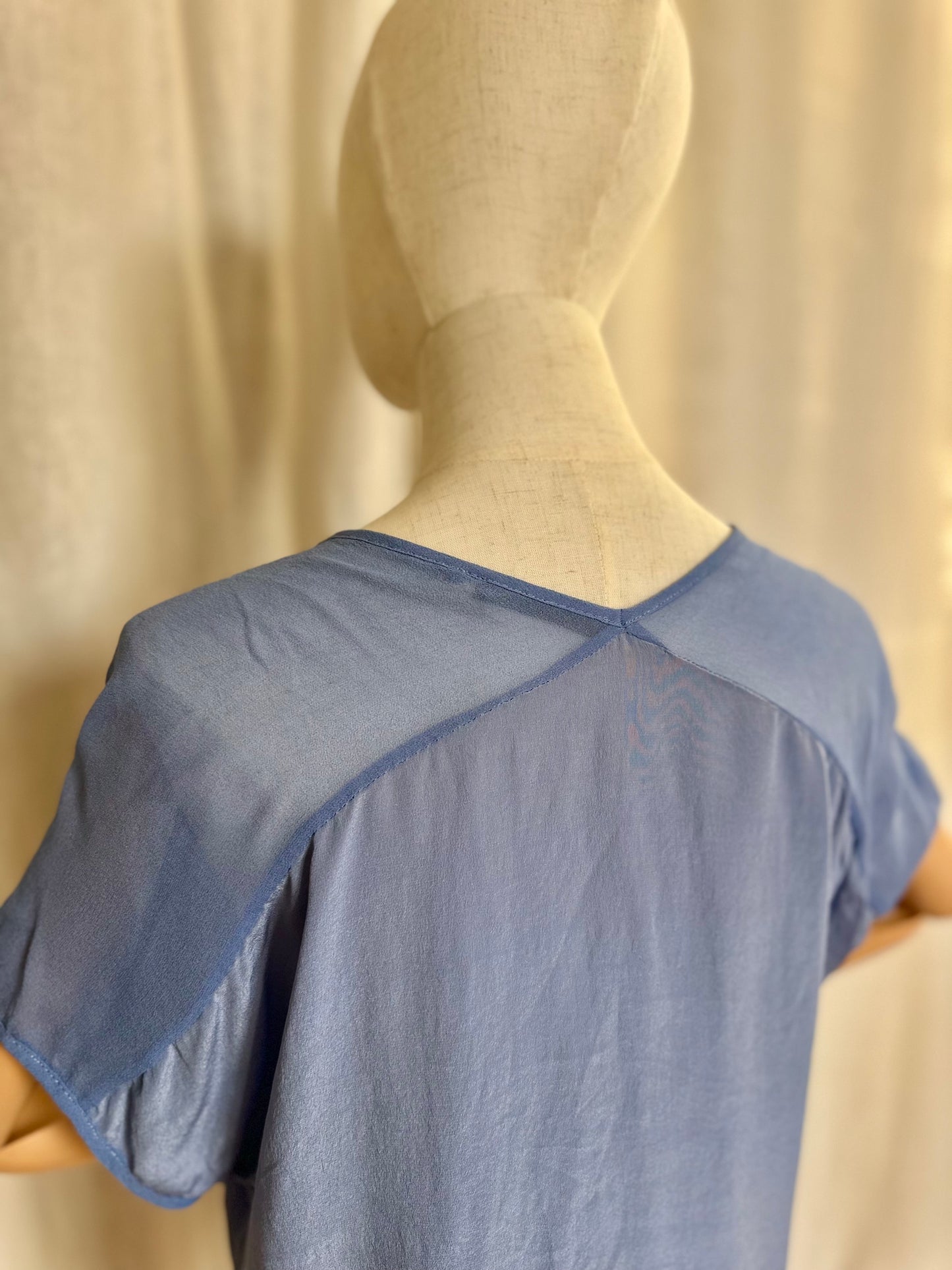 Blouse Sack's jeansblauw - Maat 1