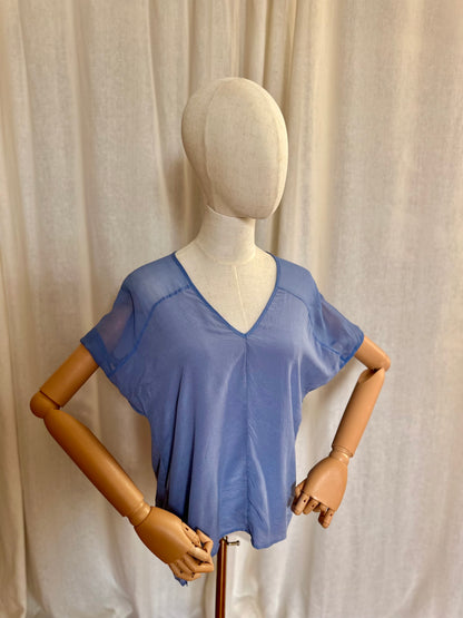 Blouse Sack's jeansblauw - Maat 1