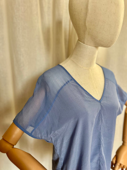 Blouse Sack's jeansblauw - Maat 1